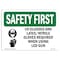 Signmission OSHA Sign, UV Glasses And Latex Nitrile W/ Symbol, 24in X 18in Aluminum, 24" W, 18" H, Landscape OS-SF-A-1824-L-11001 - alternate 1